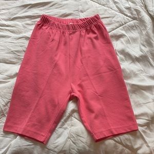 Pink bike sweat shorts